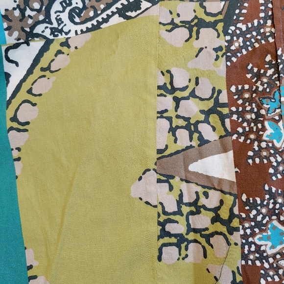 Etro Made in Italy Women's Long Sleeves Button Up Patchwork Print Blouse Sz 8 - Picture 3 of 10